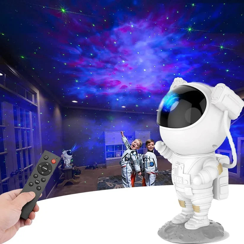 Tech Trends Star Galaxy Astronaut Projector Night Light LED Lamp for Bedroom with 360° Adjustable Timer and Remote Control