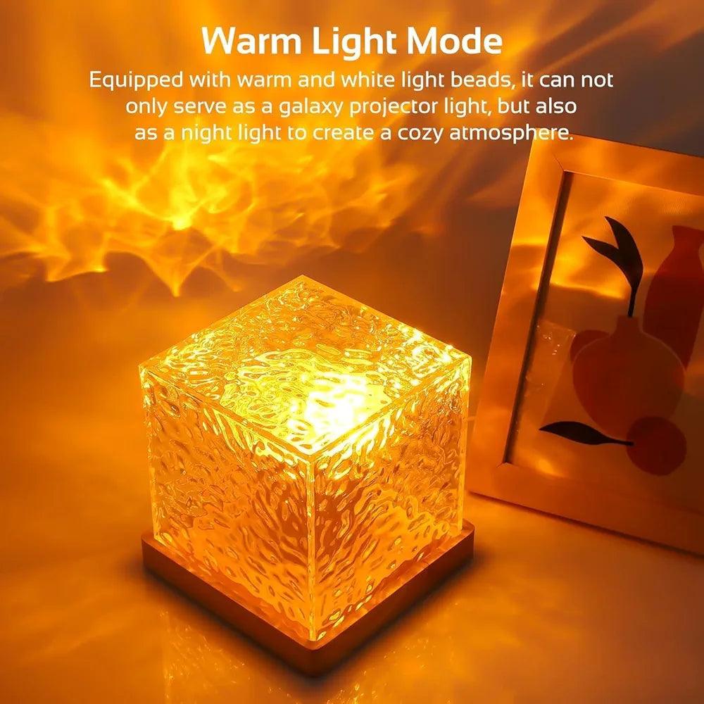 3D Ocean Wave Projector Lamp - Romantic LED Night Light Water Wave Effect