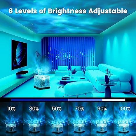 3D Ocean Wave Projector Lamp - Romantic LED Night Light Water Wave Effect