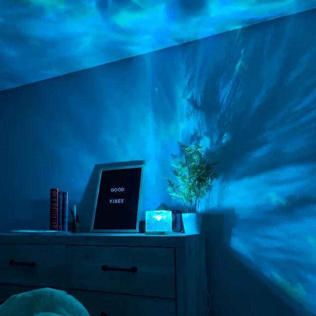 3D Ocean Wave Projector Lamp - Romantic LED Night Light Water Wave Effect