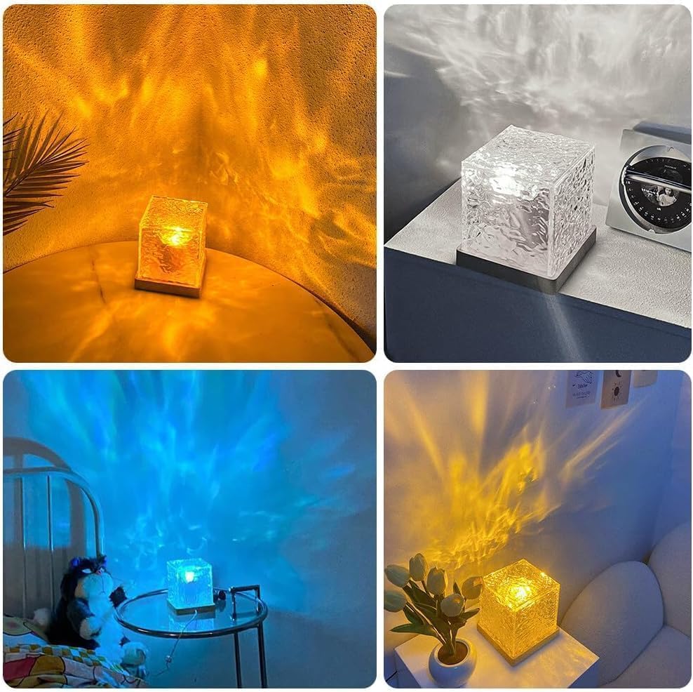 3D Ocean Wave Projector Lamp - Romantic LED Night Light Water Wave Effect