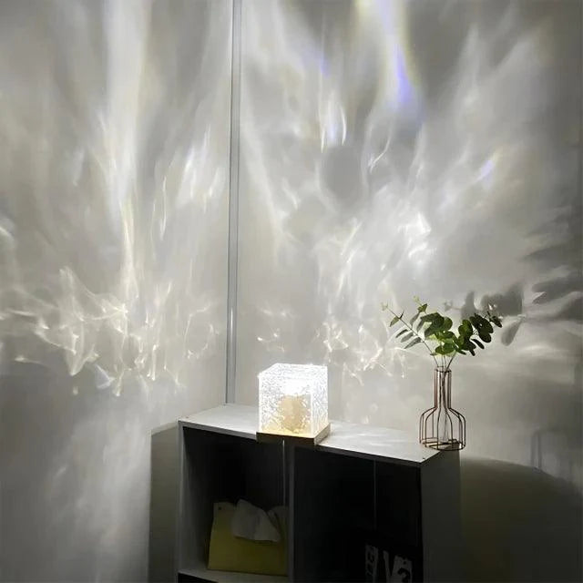 3D Ocean Wave Projector Lamp - Romantic LED Night Light Water Wave Effect